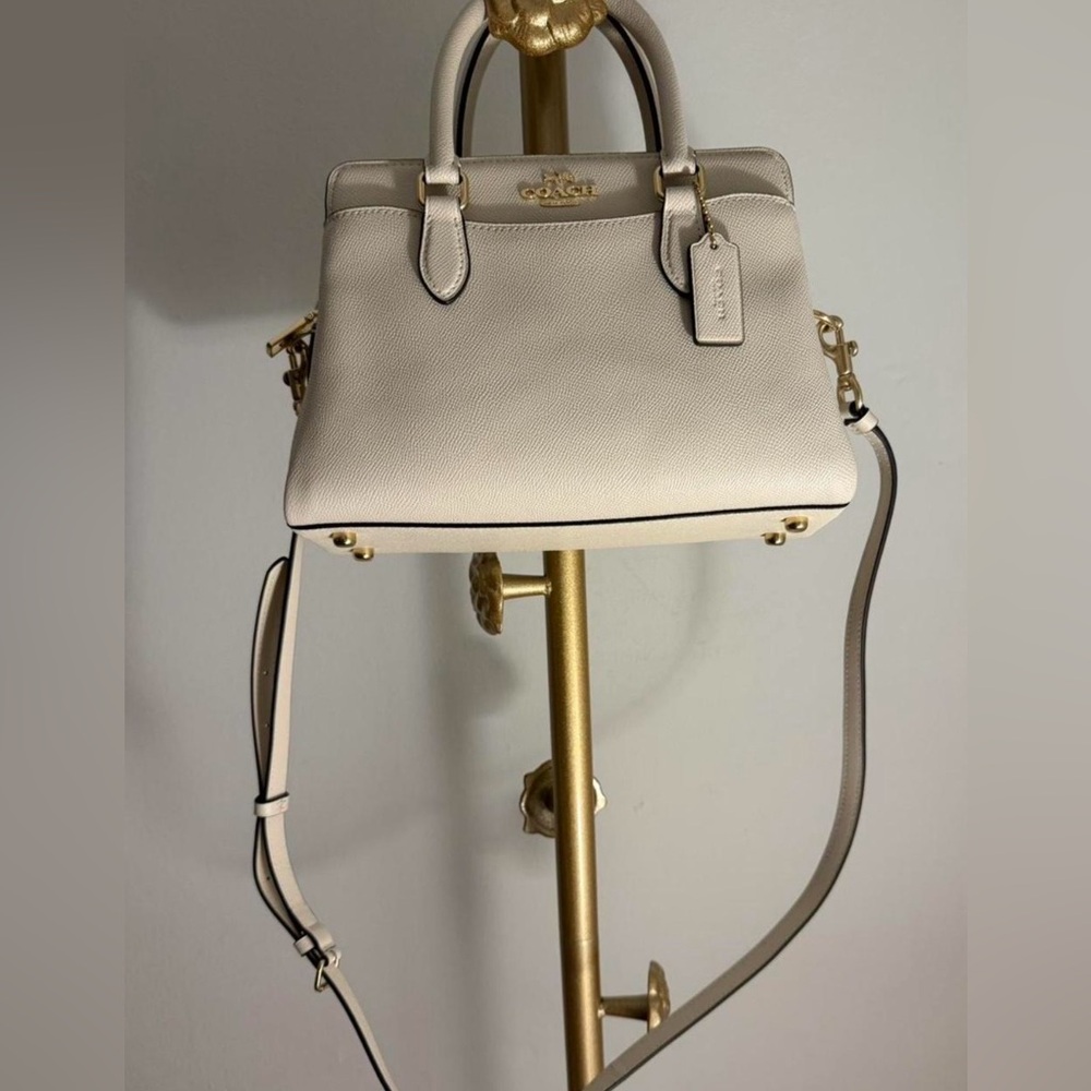 Coach Cream Mini Darcie Carryall with Gold Hardware